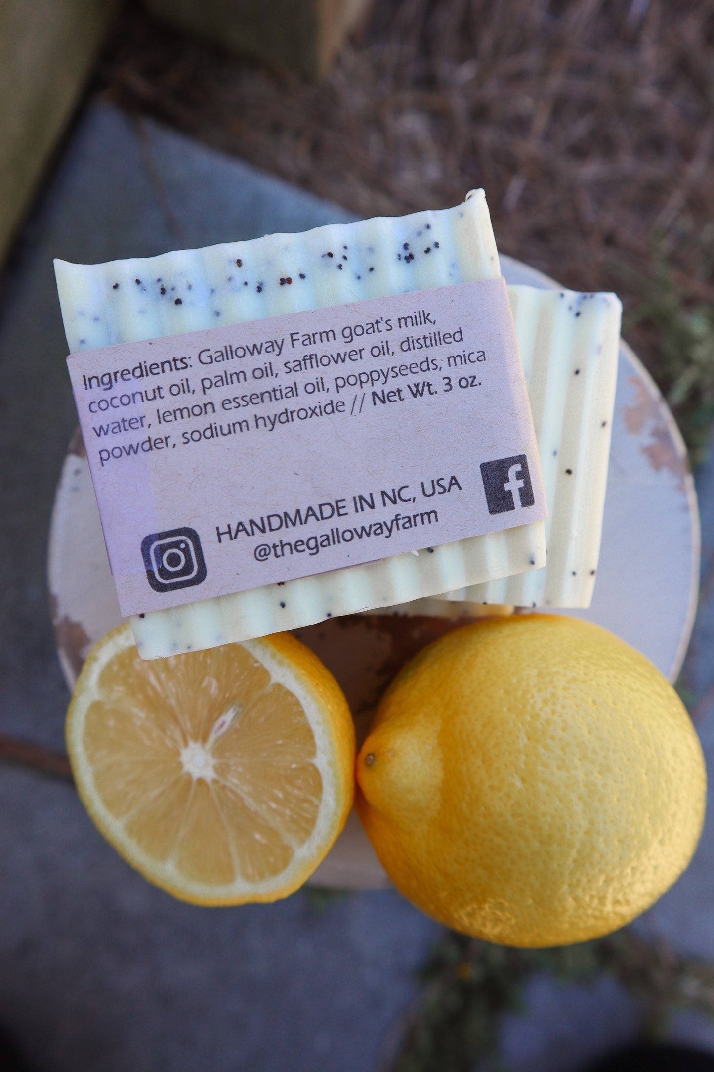 Lemon Poppyseed Goat's Milk Soap