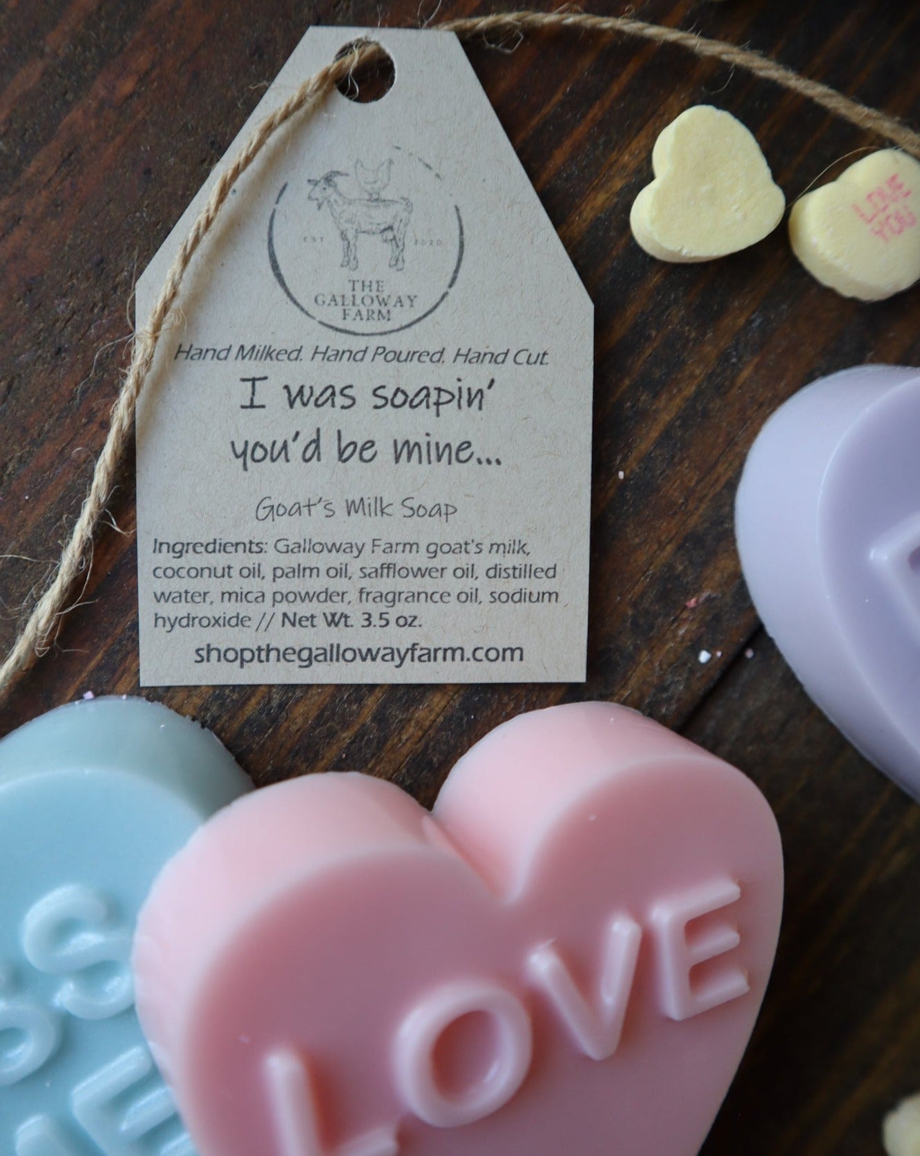 Conversation Hearts Goat's Milk Soap - Set of 2