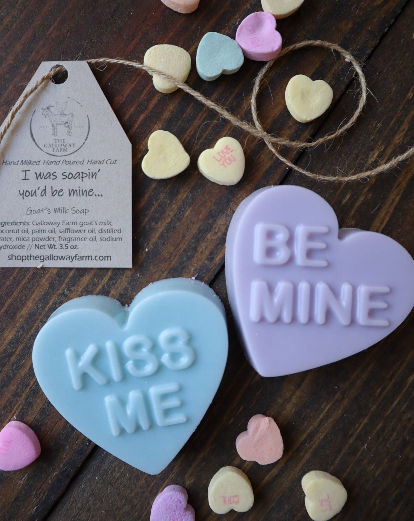 Conversation Hearts Goat's Milk Soap - Set of 2