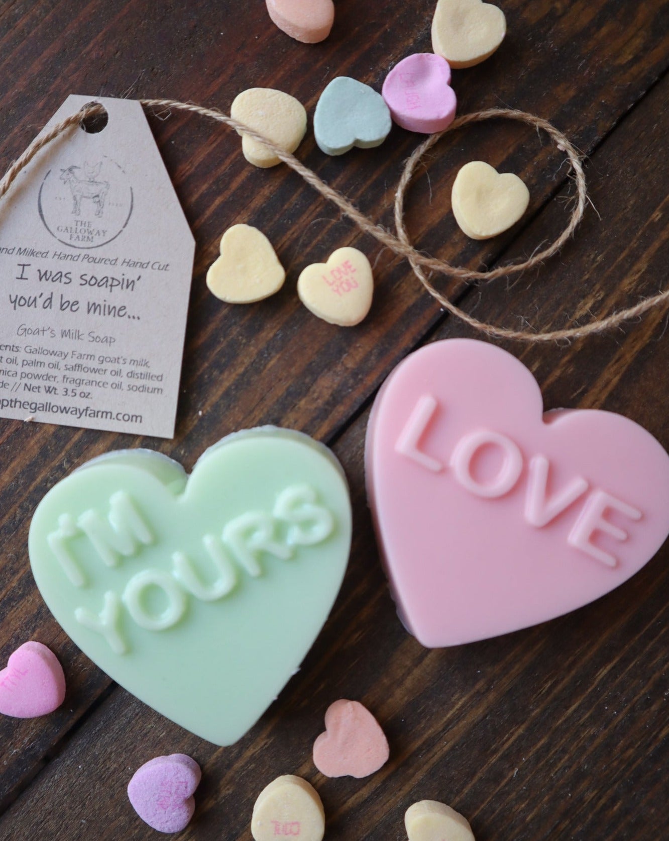 Conversation Hearts Goat's Milk Soap - Set of 2