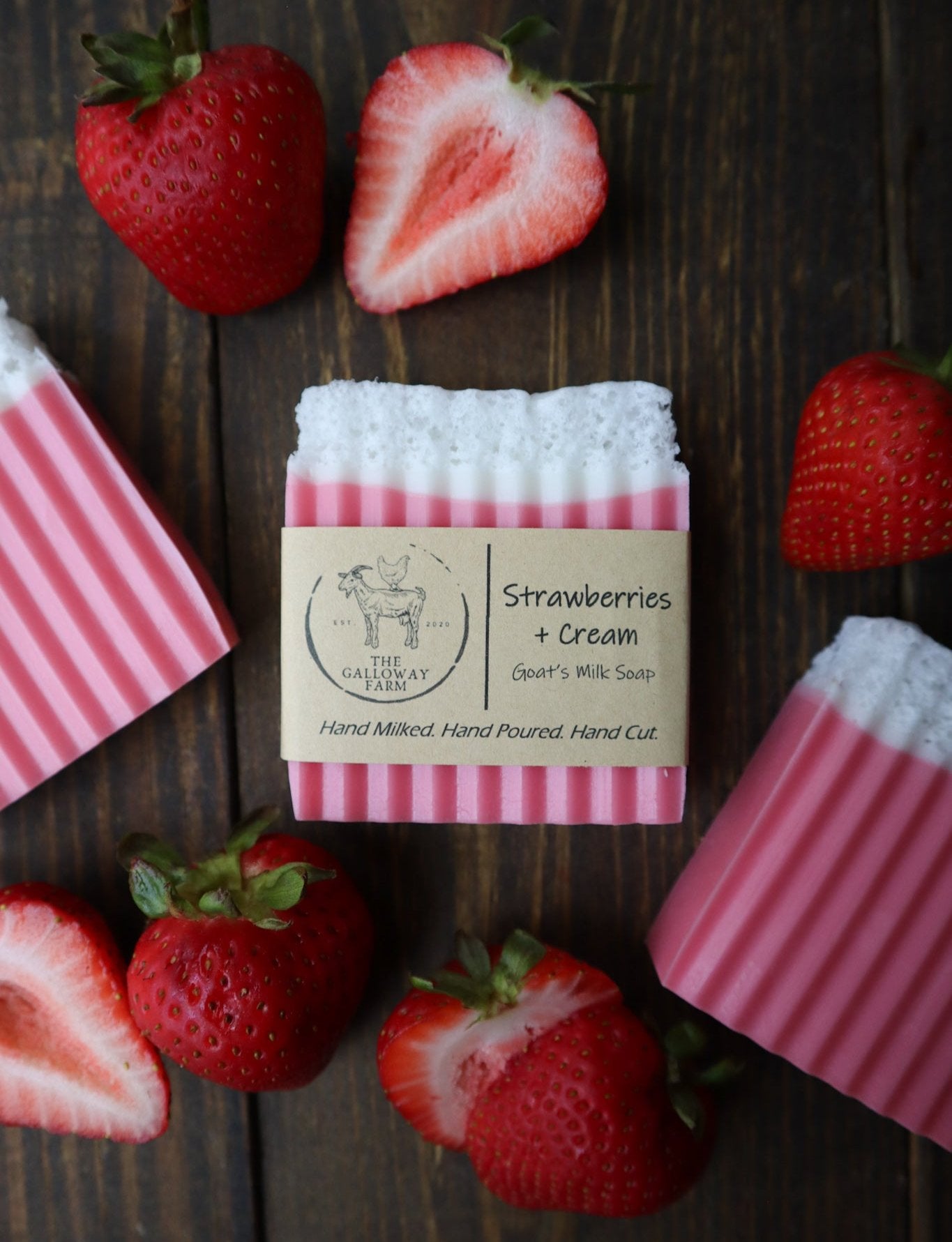 Strawberries + Cream Goat's Milk Soap