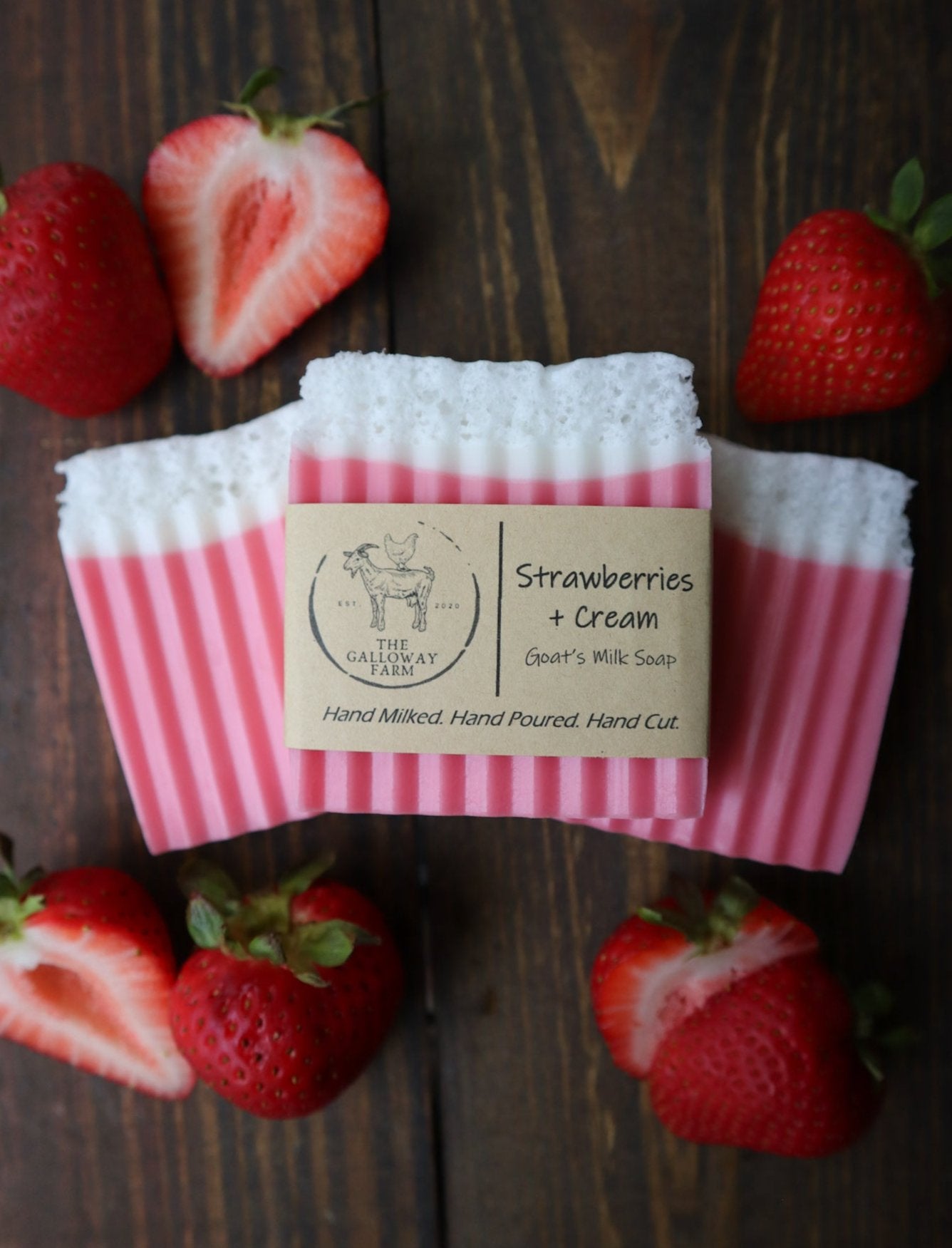 Strawberries + Cream Goat's Milk Soap