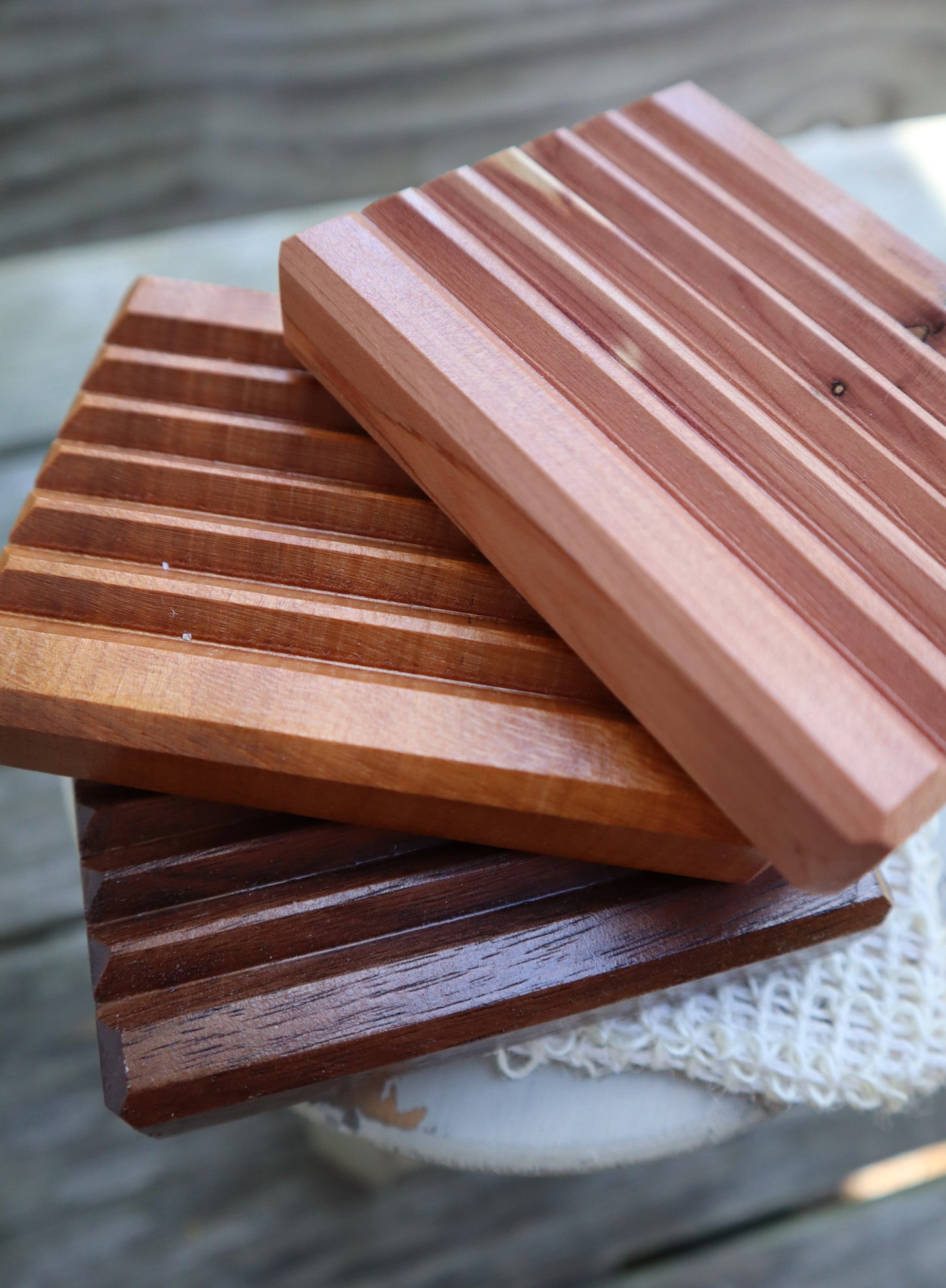 Handcarved Wooden Soap Dish